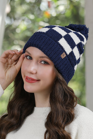 COMFYLUXE Elevated Comfort Beanie W/ Pom-Pom Ribbed Trim