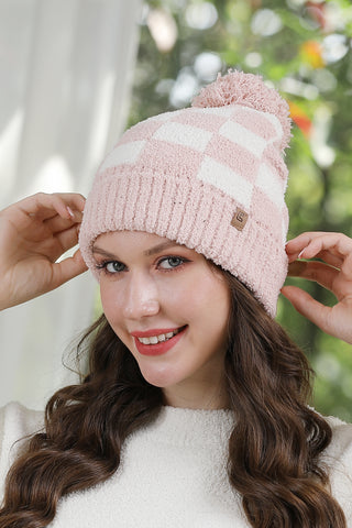 COMFYLUXE Cozy Elegance Beanie W/ Pom-Pom Ribbed Trim