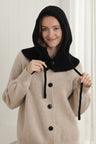 Solid Color Snood W/ Buttons & Drawstring