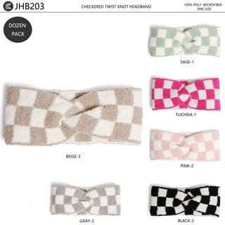 COMFYLUXE Cozy Elegance Twist Knot Headband - 12Pc Set