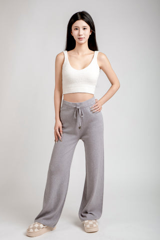 Solid Color Lounge Pants W/ Drawstring
