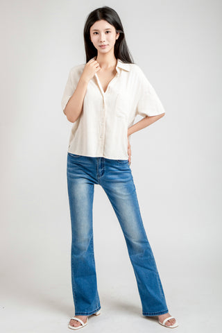 Cropped Collar Shirt