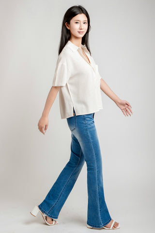 Cropped Collar Shirt