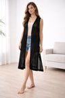 Solid Color Long Crocheted Cover-Up