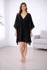 Solid Color Short Cover-Up Dress