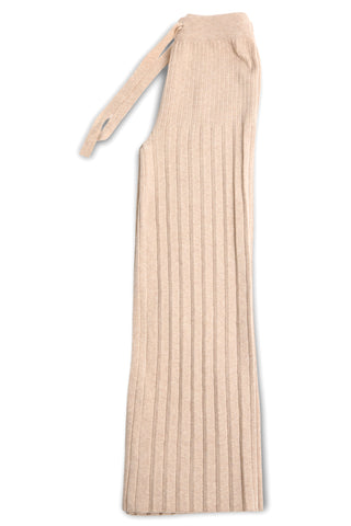 Solid Color Ribbed Wide-Leg Lounge Pants W/ Drawstring