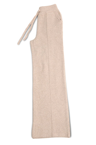 Solid Color Wide-Leg Lounge Pants W/ Drawstring & Pockets