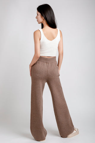 Solid Color Wide-Leg Lounge Pants W/ Drawstring & Pockets