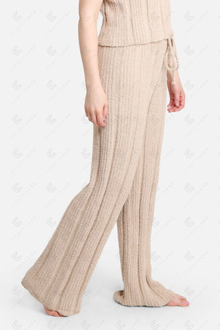 COMFYLUXE Soft Luxury Ribbed Pants W/ Drawstring