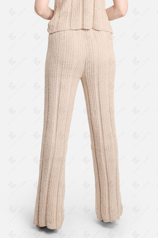 COMFYLUXE Cozy Elegance Ribbed Pants W/ Drawstring