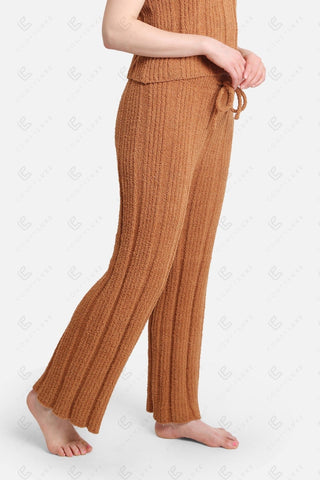 COMFYLUXE Refined Comfort Ribbed Pants W/ Drawstring
