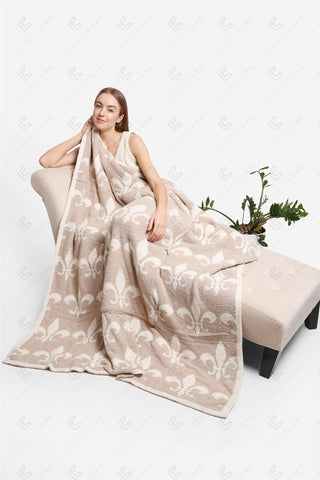 COMFYLUXE Relaxing Luxe 2 In 1 Throw Blanket Pillow
