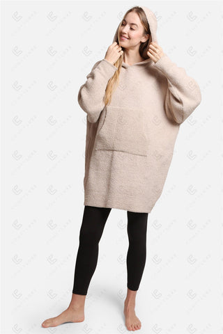 COMFYLUXE Premium Cozy Hooded Wearable Blanket W/ Front Pocket