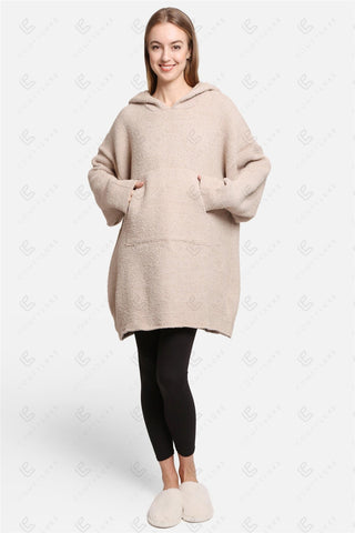 COMFYLUXE Cozy Elegance Hooded Wearable Blanket W/ Front Pocket