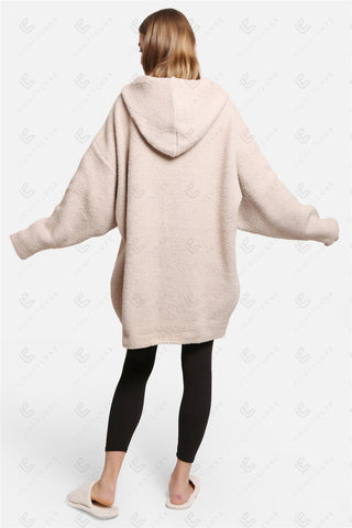 COMFYLUXE Soft Luxury Hooded Wearable Blanket W/ Front Pocket