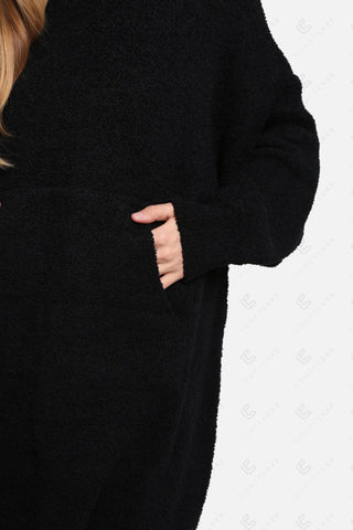 COMFYLUXE Soft Luxury Hooded Wearable Blanket W/ Front Pocket