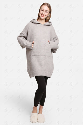 COMFYLUXE Soft Luxury Hooded Wearable Blanket W/ Front Pocket