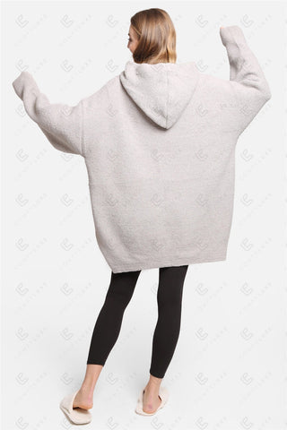 COMFYLUXE Relaxing Luxe Hooded Wearable Blanket W/ Front Pocket
