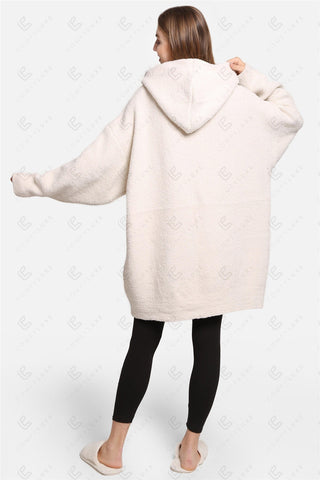 COMFYLUXE Refined Comfort Hooded Wearable Blanket W/ Front Pocket