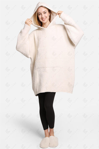COMFYLUXE Chic Comfort Hooded Wearable Blanket W/ Front Pocket