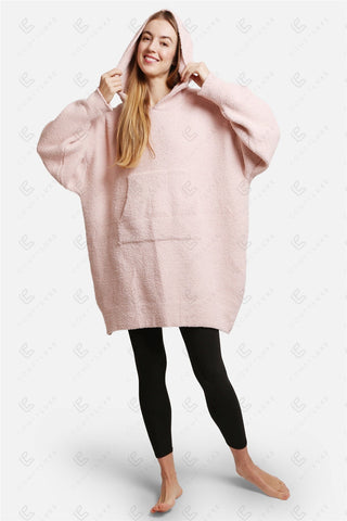 COMFYLUXE Refined Comfort Hooded Wearable Blanket W/ Front Pocket