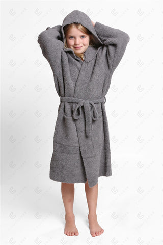 COMFYLUXE Elevated Comfort Hooded Robe W/ Front Pockets Belt