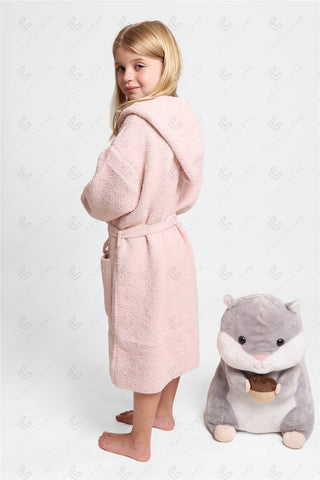 COMFYLUXE Elevated Comfort Hooded Robe W/ Front Pockets Belt