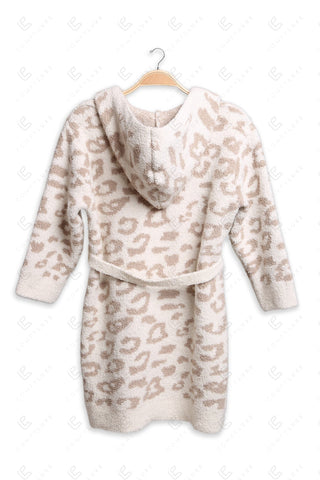 COMFYLUXE Chic Comfort Hooded Robe W/ Front Pockets Belt