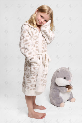 COMFYLUXE Relaxing Luxe Hooded Robe W/ Front Pockets Belt