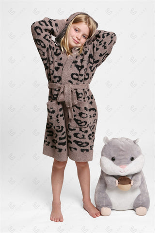 COMFYLUXE Refined Comfort Hooded Robe W/ Front Pockets Belt