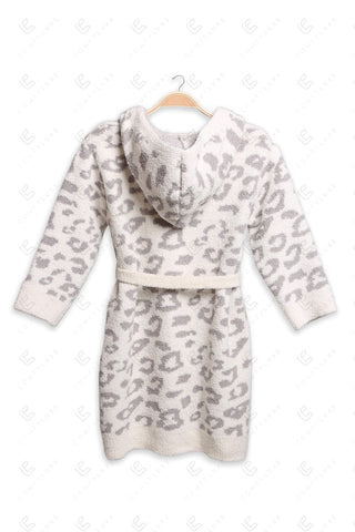 COMFYLUXE Refined Comfort Hooded Robe W/ Front Pockets Belt