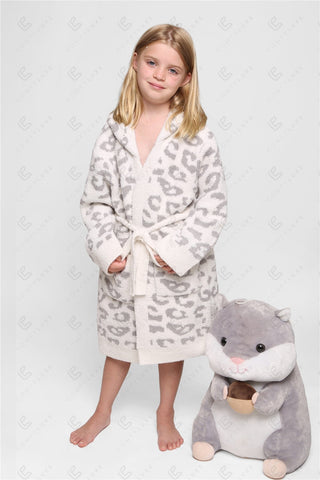 COMFYLUXE Premium Cozy Hooded Robe W/ Front Pockets Belt