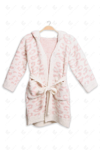 COMFYLUXE Plush Luxury Hooded Robe W/ Front Pockets Belt