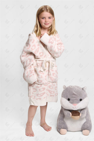COMFYLUXE Refined Comfort Hooded Robe W/ Front Pockets Belt
