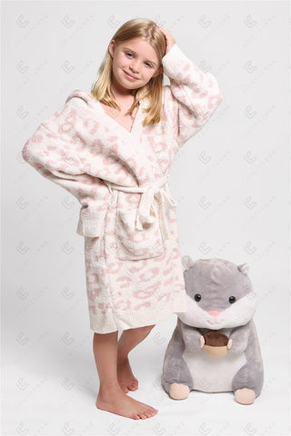 COMFYLUXE Warm Luxury Hooded Robe W/ Front Pockets Belt