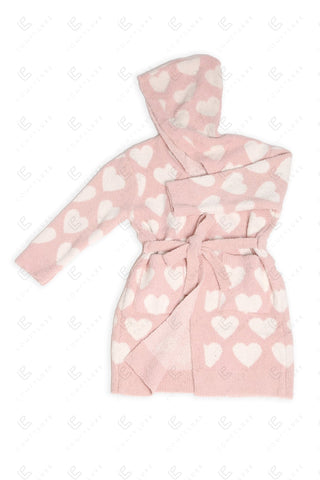 COMFYLUXE Soft Luxury Hooded Robe W/ Front Pockets Belt