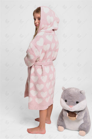 COMFYLUXE Relaxing Luxe Hooded Robe W/ Front Pockets Belt