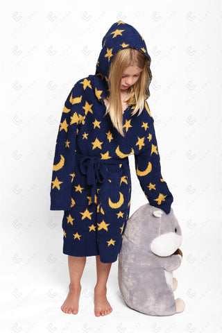 COMFYLUXE Premium Cozy Hooded Robe W/ Front Pockets Belt