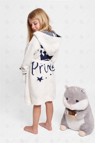 COMFYLUXE Soft Luxury Hooded Robe W/ Front Pockets Belt