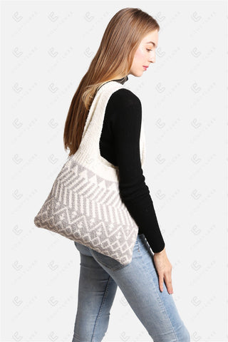 COMFYLUXE Warm Luxury Knitted Tote Bag