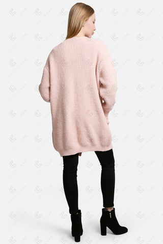 COMFYLUXE Cozy Elegance V-Neck Cardigan W/ Pockets Button Closure