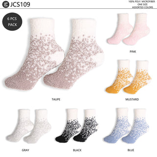 COMFYLUXE Warm Luxury Mini-Crew Socks - 6Pc Set