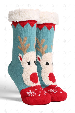COMFYLUXE Relaxing Luxe Non-Slip Sherpa Socks - 6Pc Set