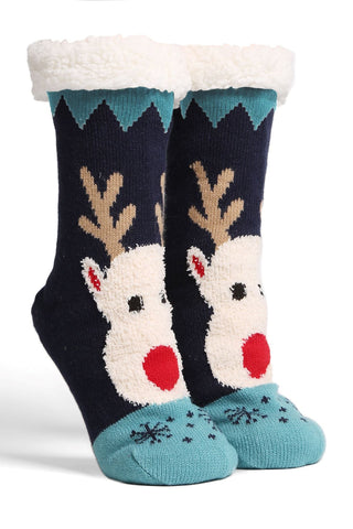 COMFYLUXE Soft Luxury Non-Slip Sherpa Socks - 6Pc Set