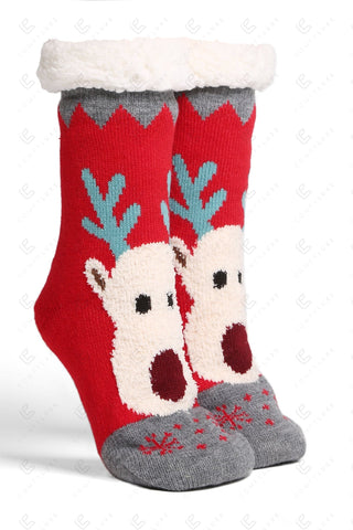 COMFYLUXE Relaxing Luxe Non-Slip Sherpa Socks - 6Pc Set