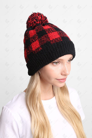 COMFYLUXE Chic Comfort Beanie W/ Pom-Pom Ribbed Trim