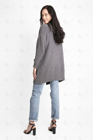 COMFYLUXE Cozy Elegance Cardigan W/ Pockets Ribbed Edges
