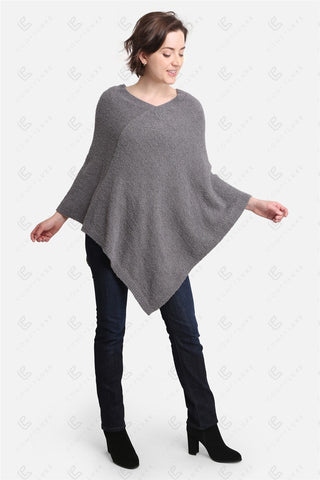 COMFYLUXE Warm Luxury Poncho W/ Ribbed Edges