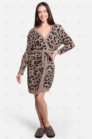 COMFYLUXE Chic Comfort Robe W/ Front Pockets Belt