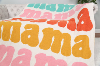 Multi-Colored Mama Pattern Luxury Soft Throw Blanket